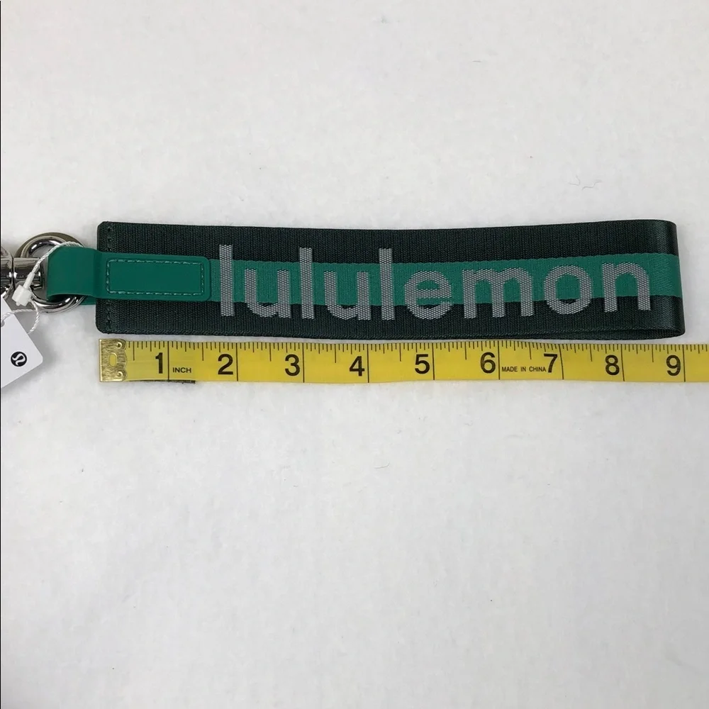 Lululemon Never Lost Keychain Green Wordmark (M1)